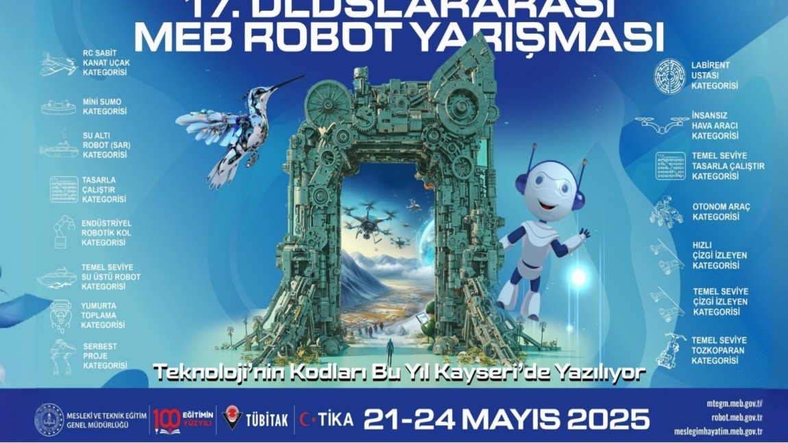 17. ULUSLARARASI MEB ROBOT YARIŞMASI BAŞLIYOR….